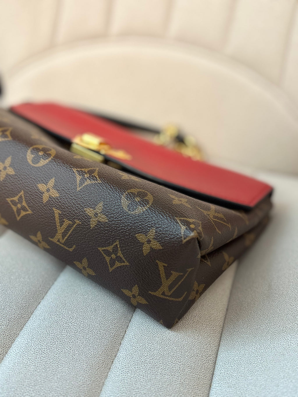LOUIS VUITTON Red Saint Placide Monogram