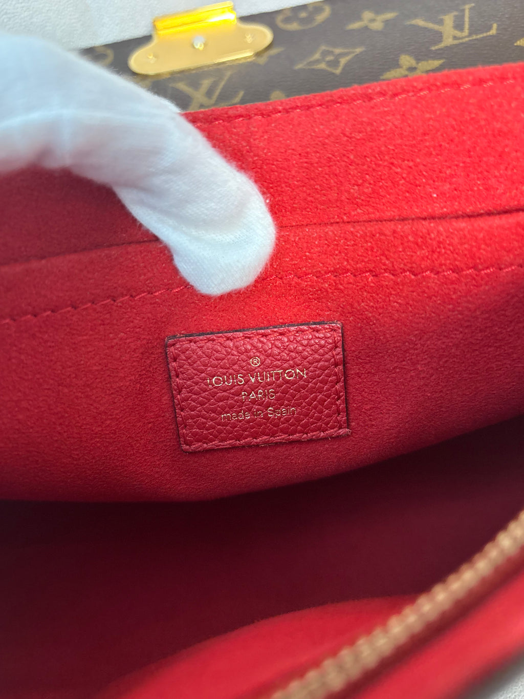 LOUIS VUITTON Red Saint Placide Monogram