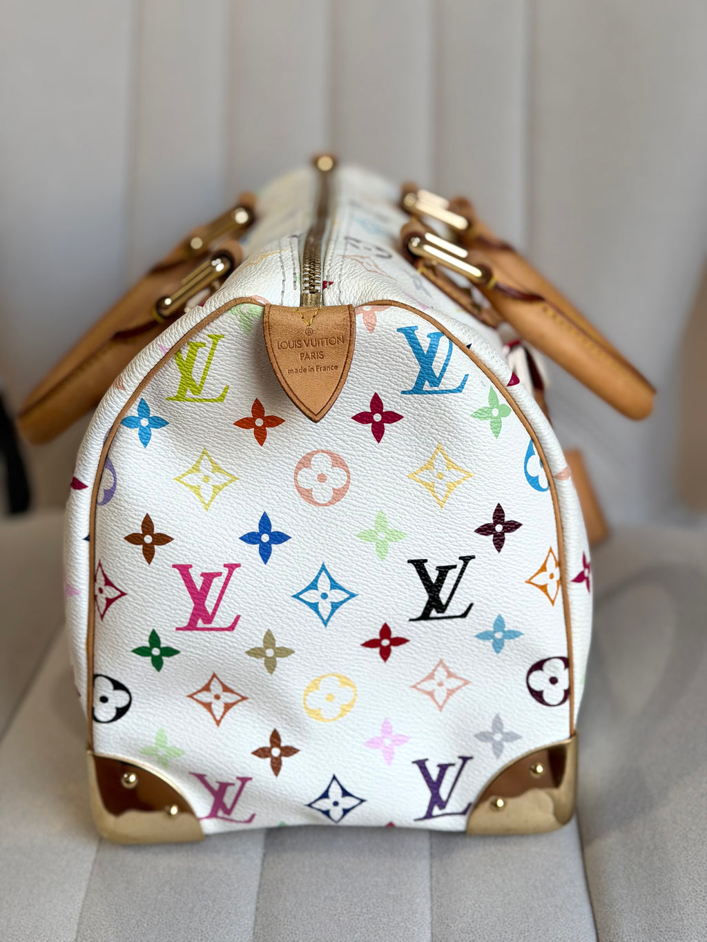 LOUIS VUITTON x Takashi Murakami Speedy 30 – Multicolor White