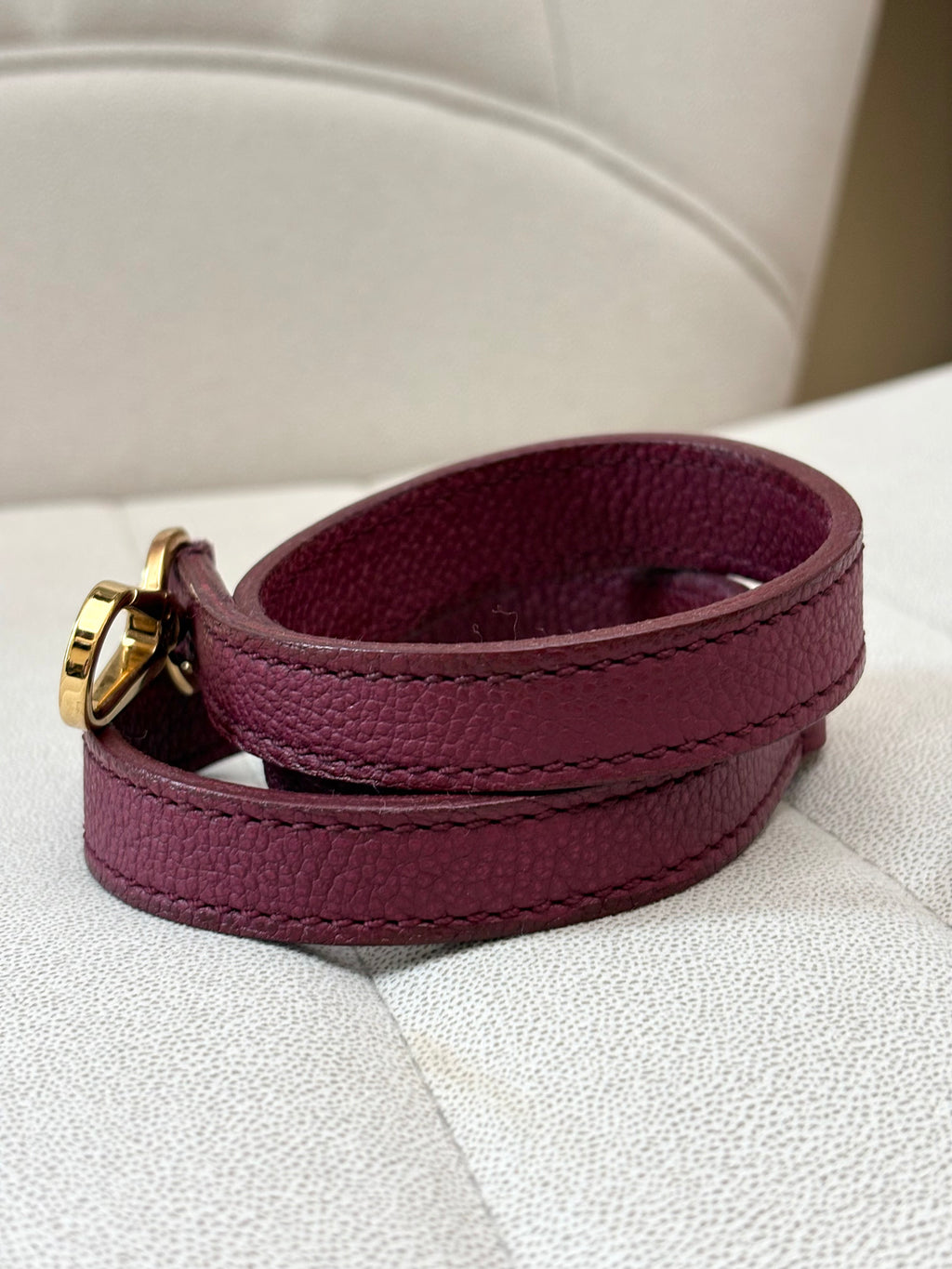 LOUIS VUITTON Montaigne MM burgundy Empreinte leather