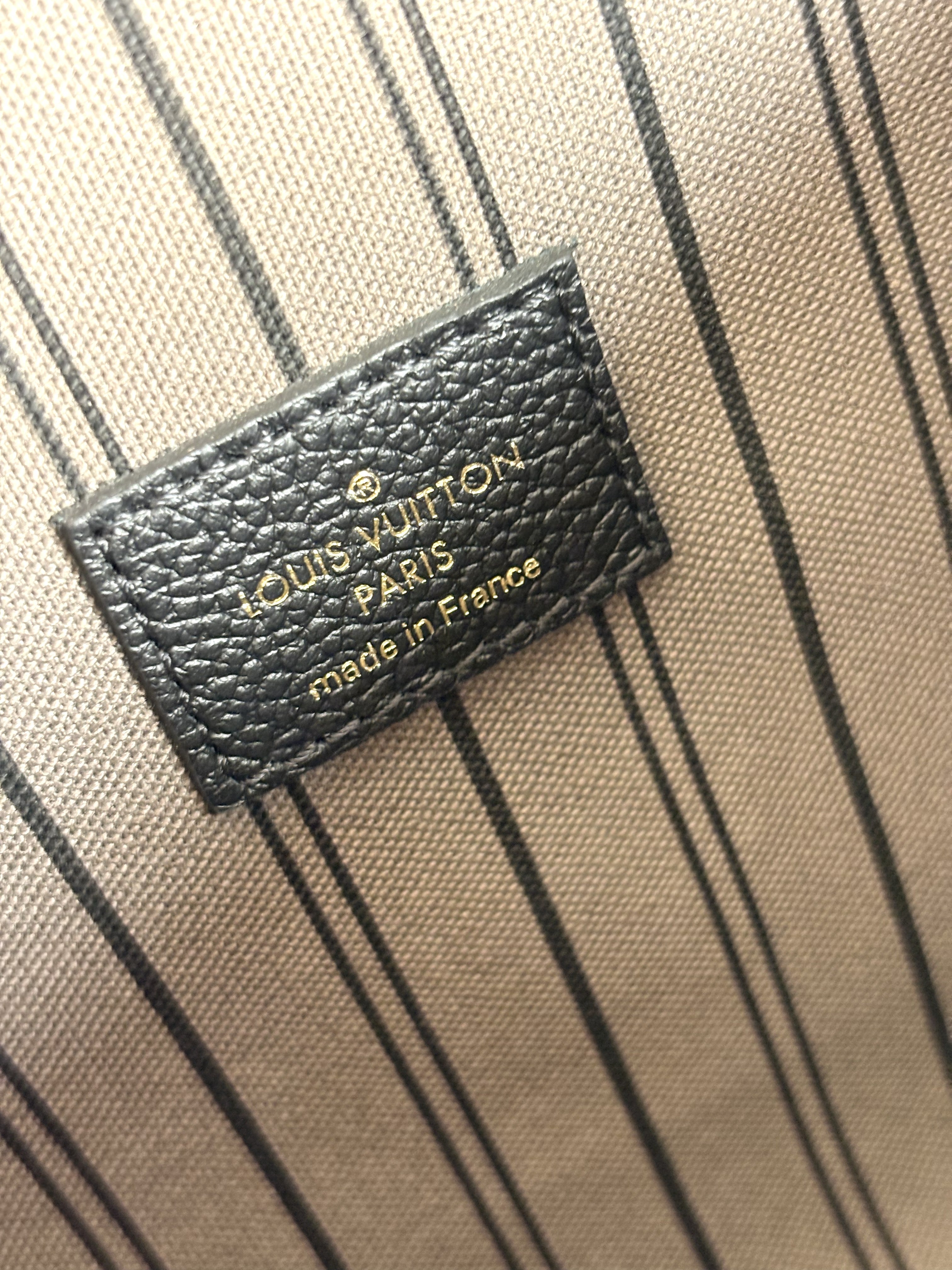 LOUIS VUITTON Pochette Metis - Black Empreinte Leather