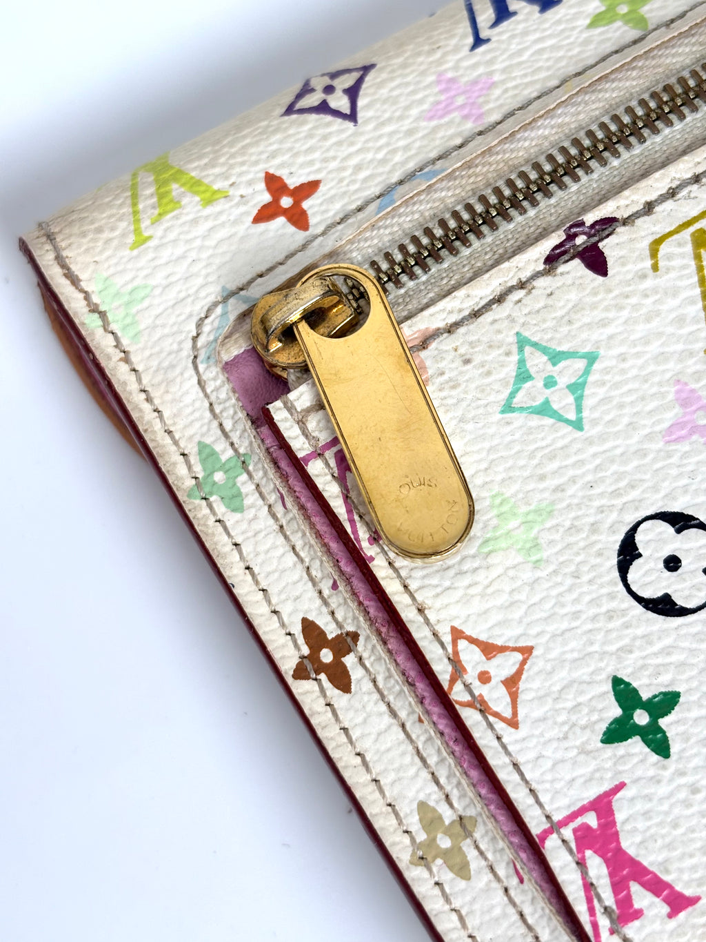 LOUIS VUITTON Eugenie Wallet – White Multicolore Monogram