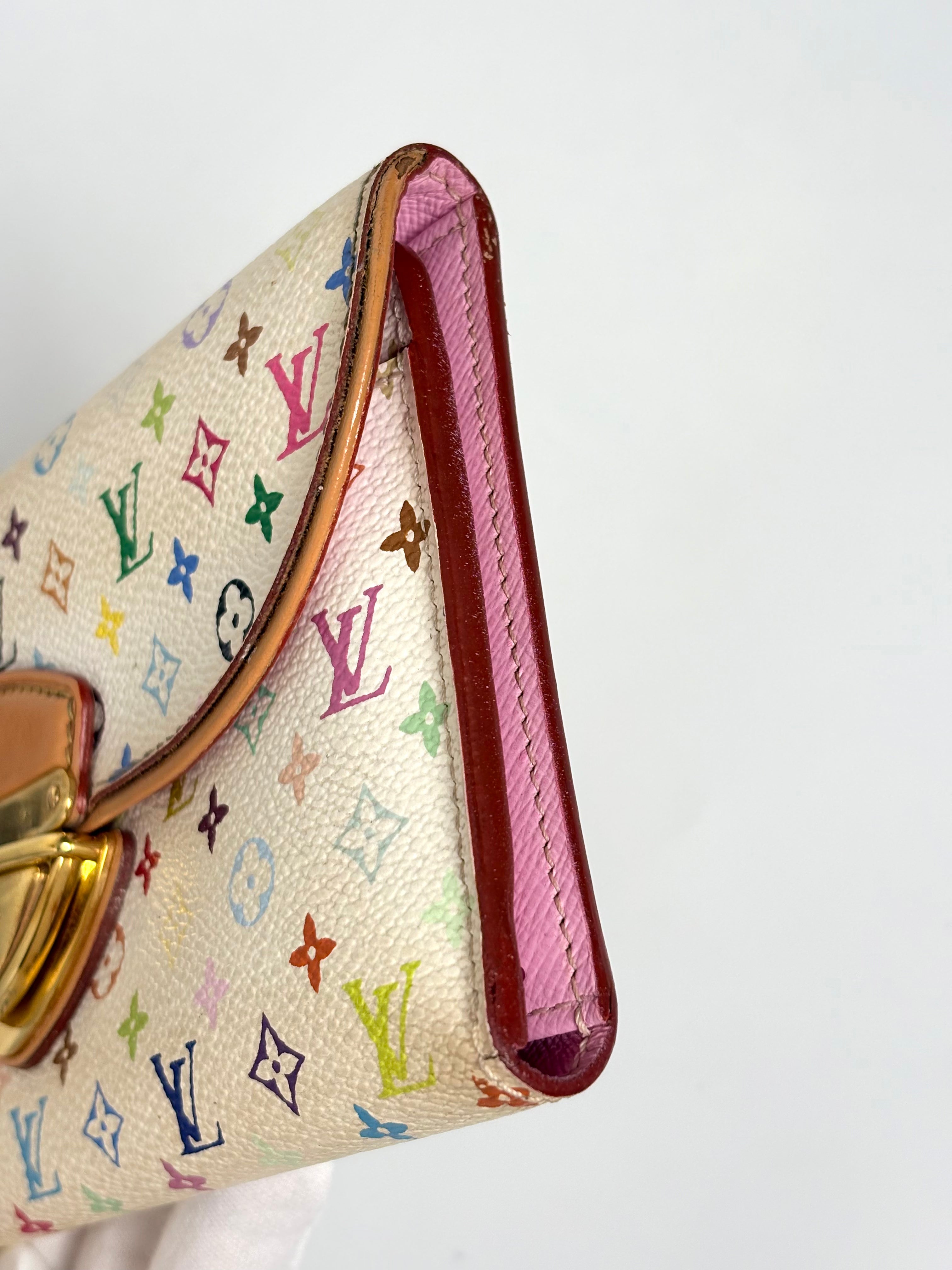 LOUIS VUITTON Eugenie Wallet – White Multicolore Monogram