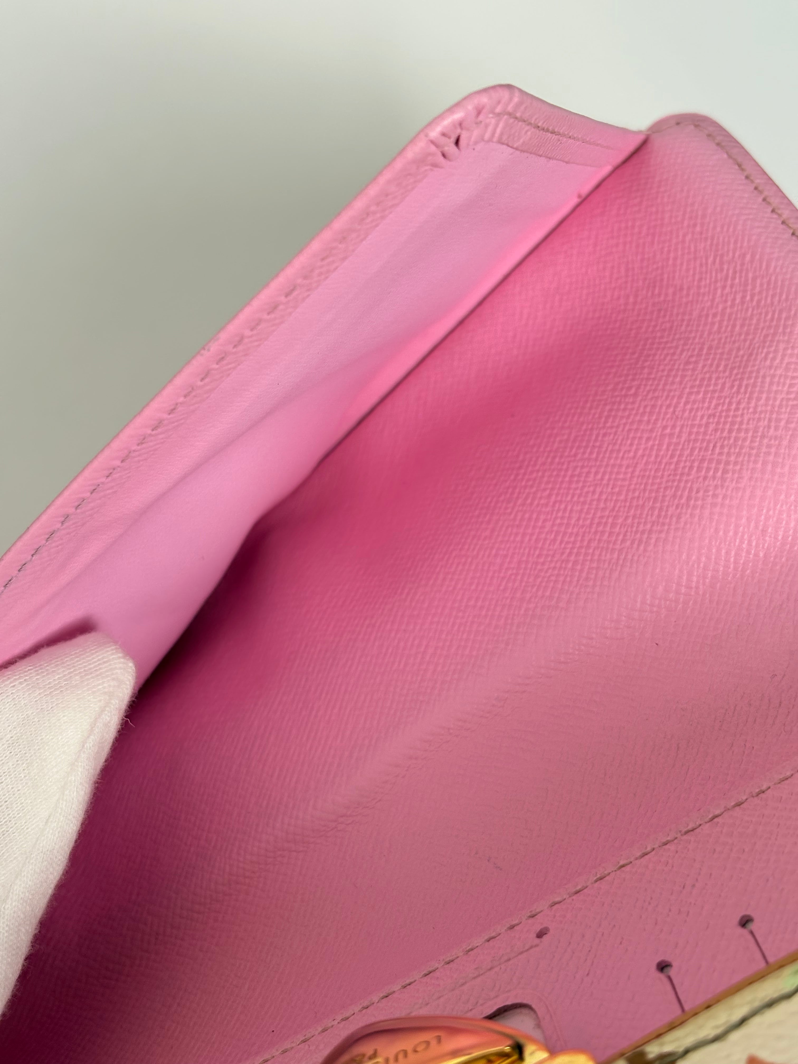 LOUIS VUITTON Eugenie Wallet – White Multicolore Monogram