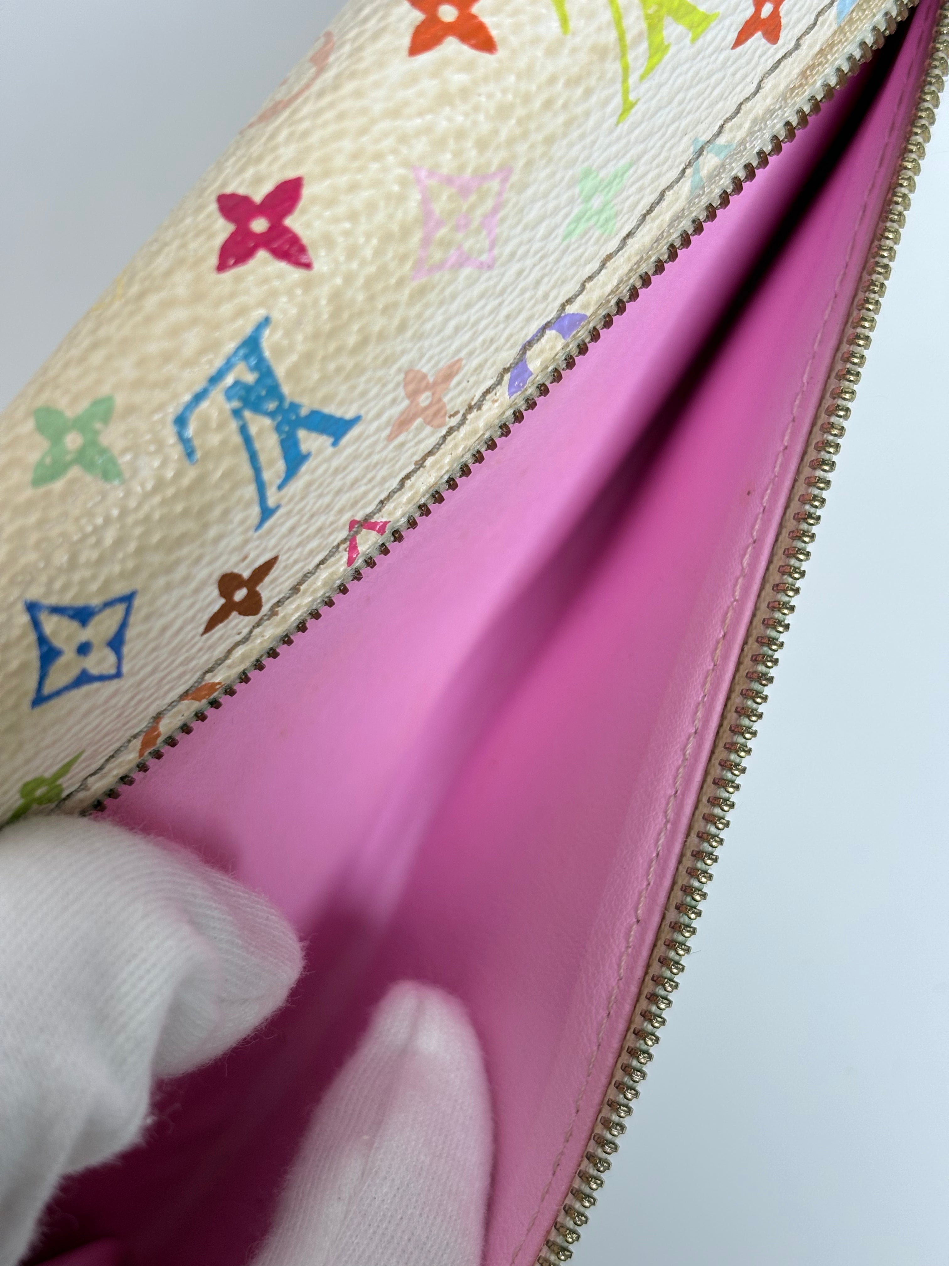LOUIS VUITTON Eugenie Wallet – White Multicolore Monogram