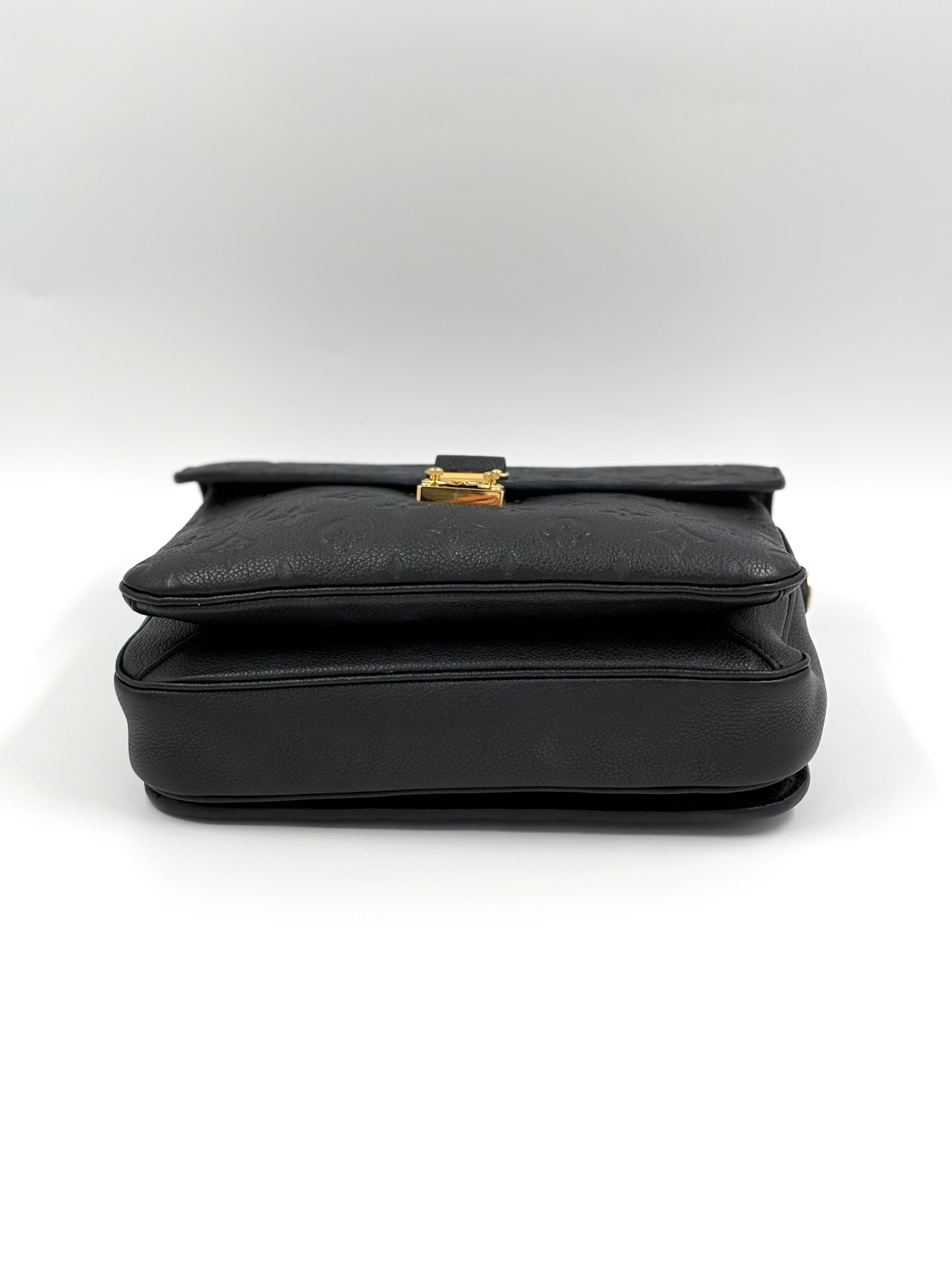 LOUIS VUITTON Metis Pochette empreinte black leather (microchipped)