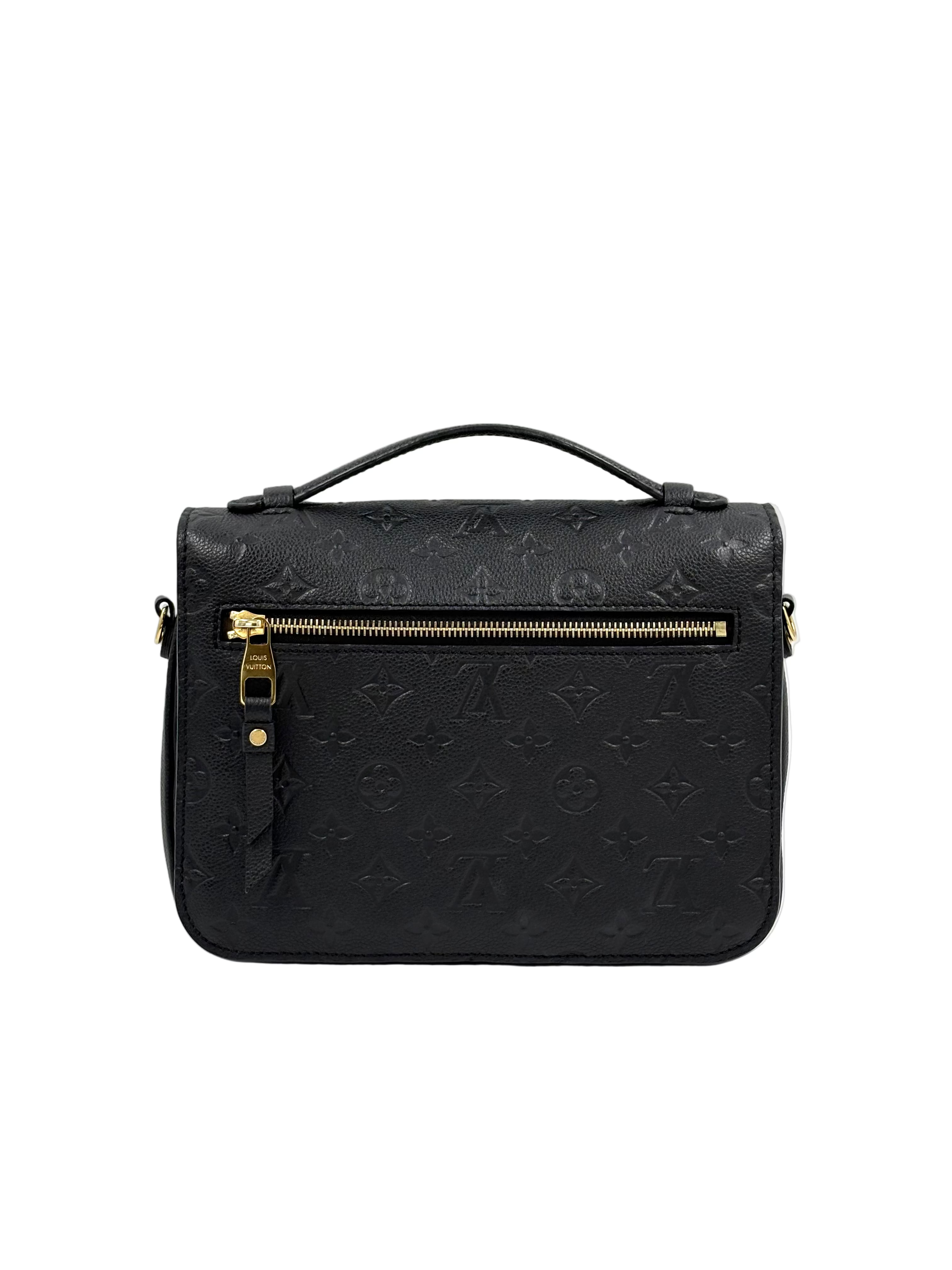 LOUIS VUITTON Metis Pochette empreinte black leather (microchipped)