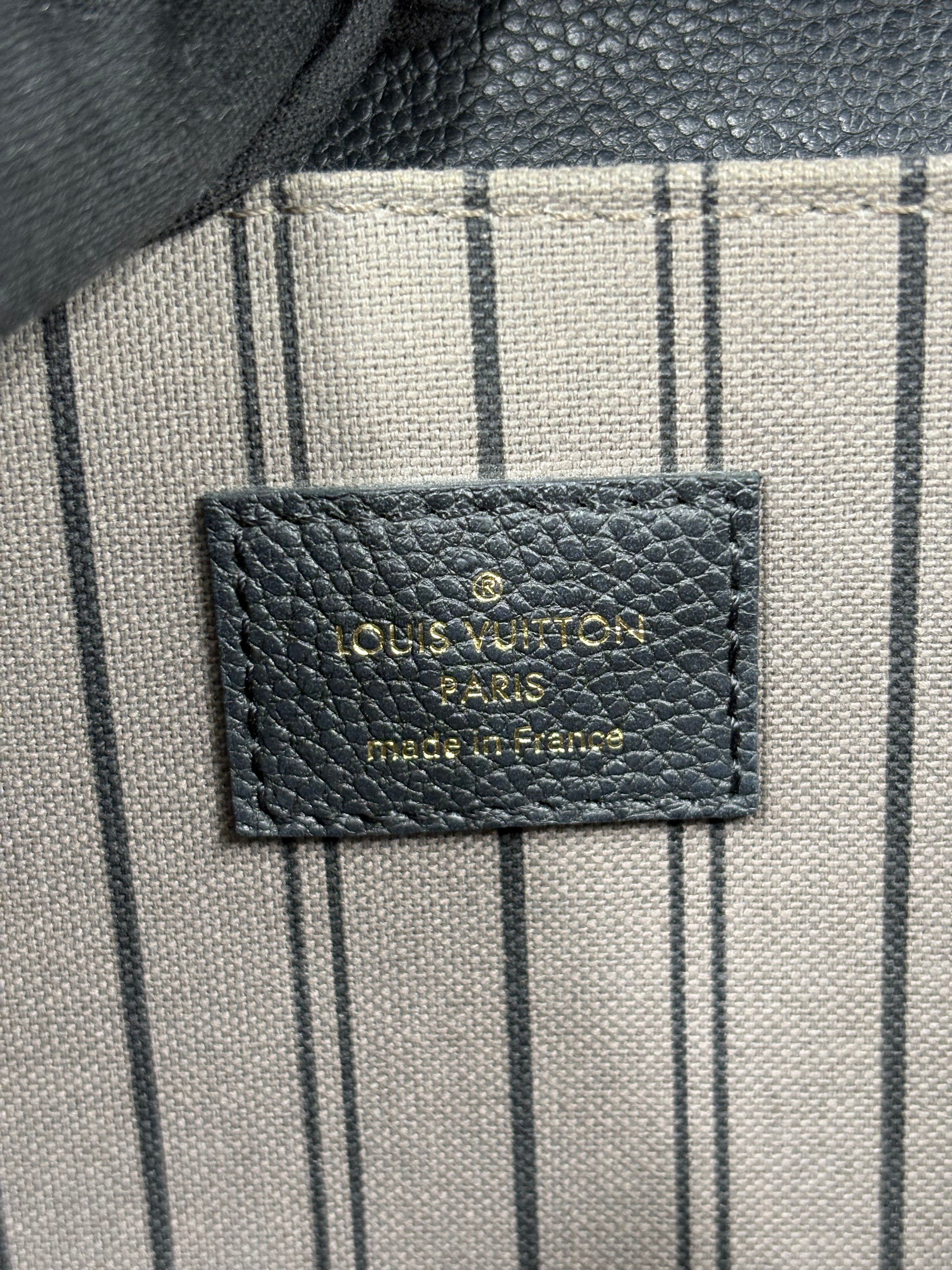 LOUIS VUITTON Metis Pochette empreinte black leather (microchipped)