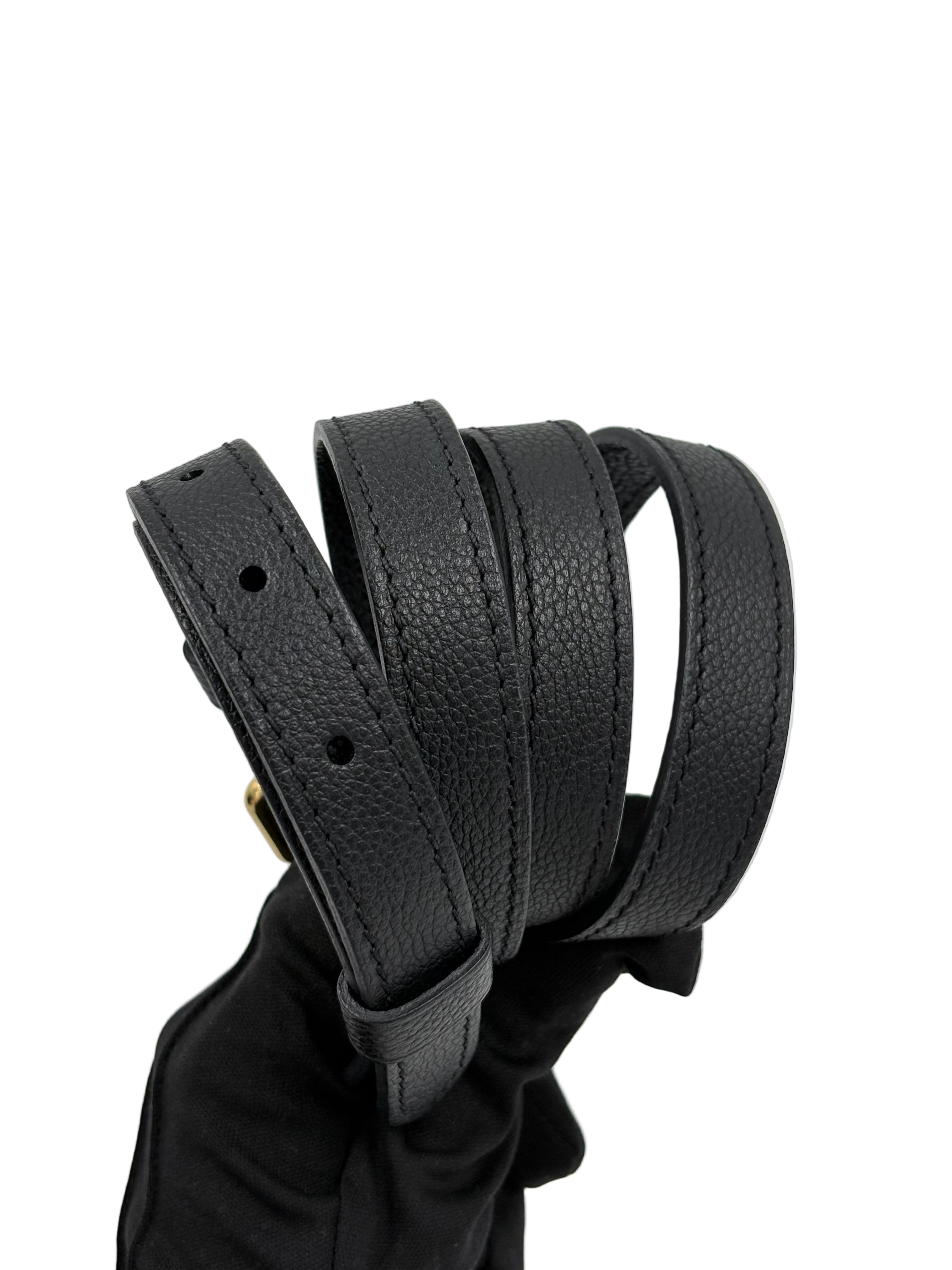 LOUIS VUITTON Metis Pochette empreinte black leather (microchipped)