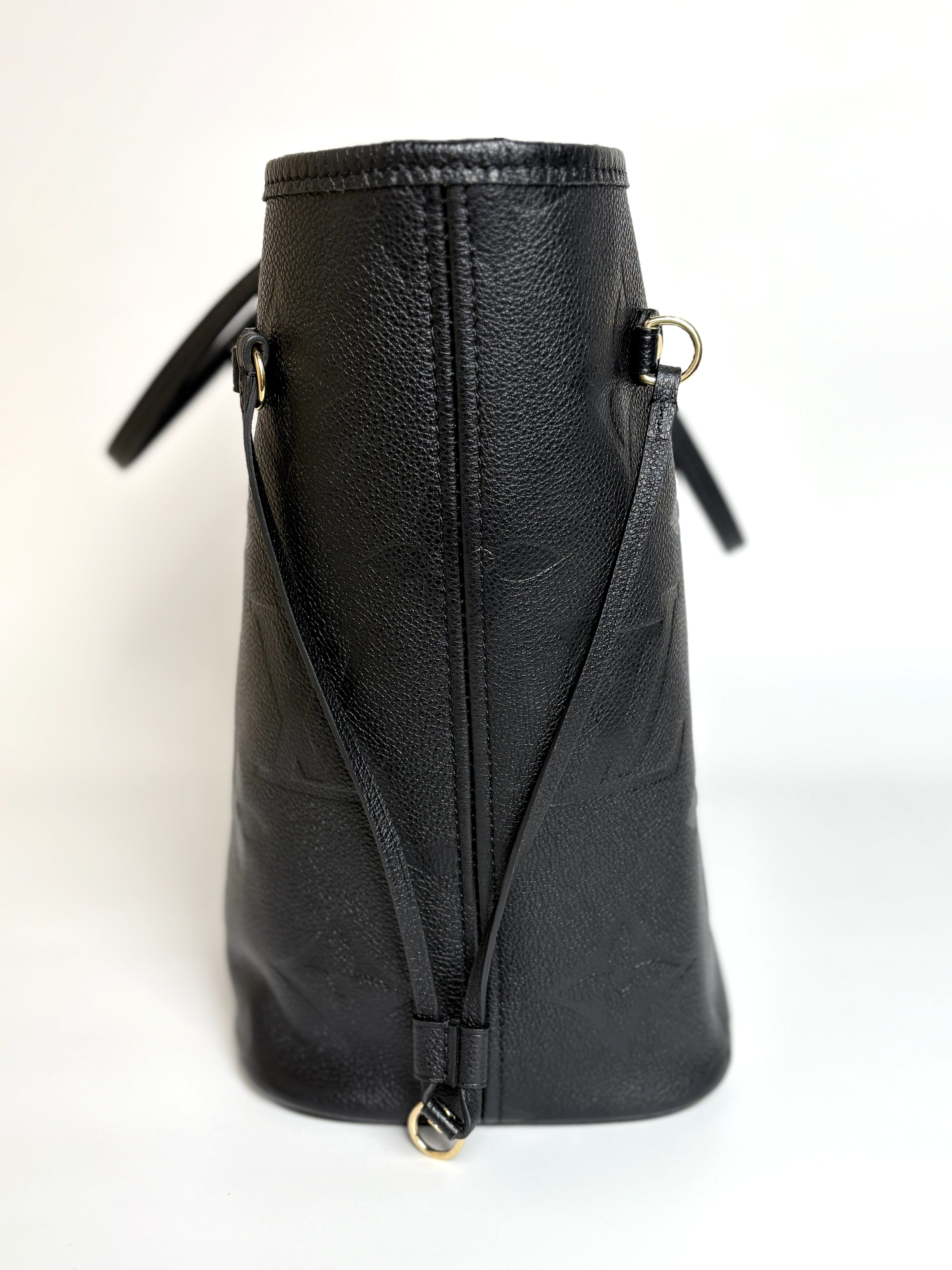 LOUIS VUITTON Neverfull MM Empreinte Black leather
