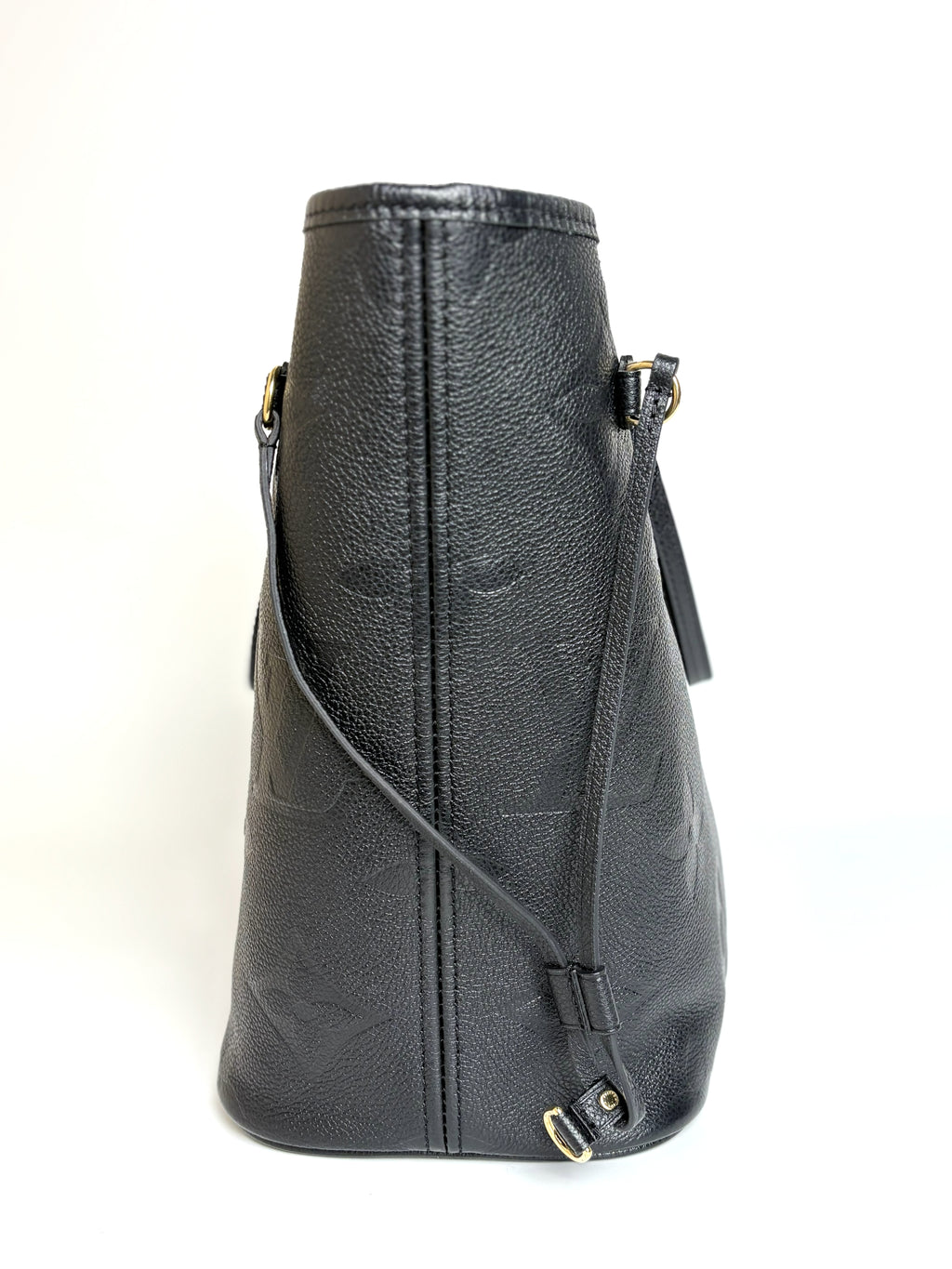 LOUIS VUITTON Neverfull MM Empreinte Black leather
