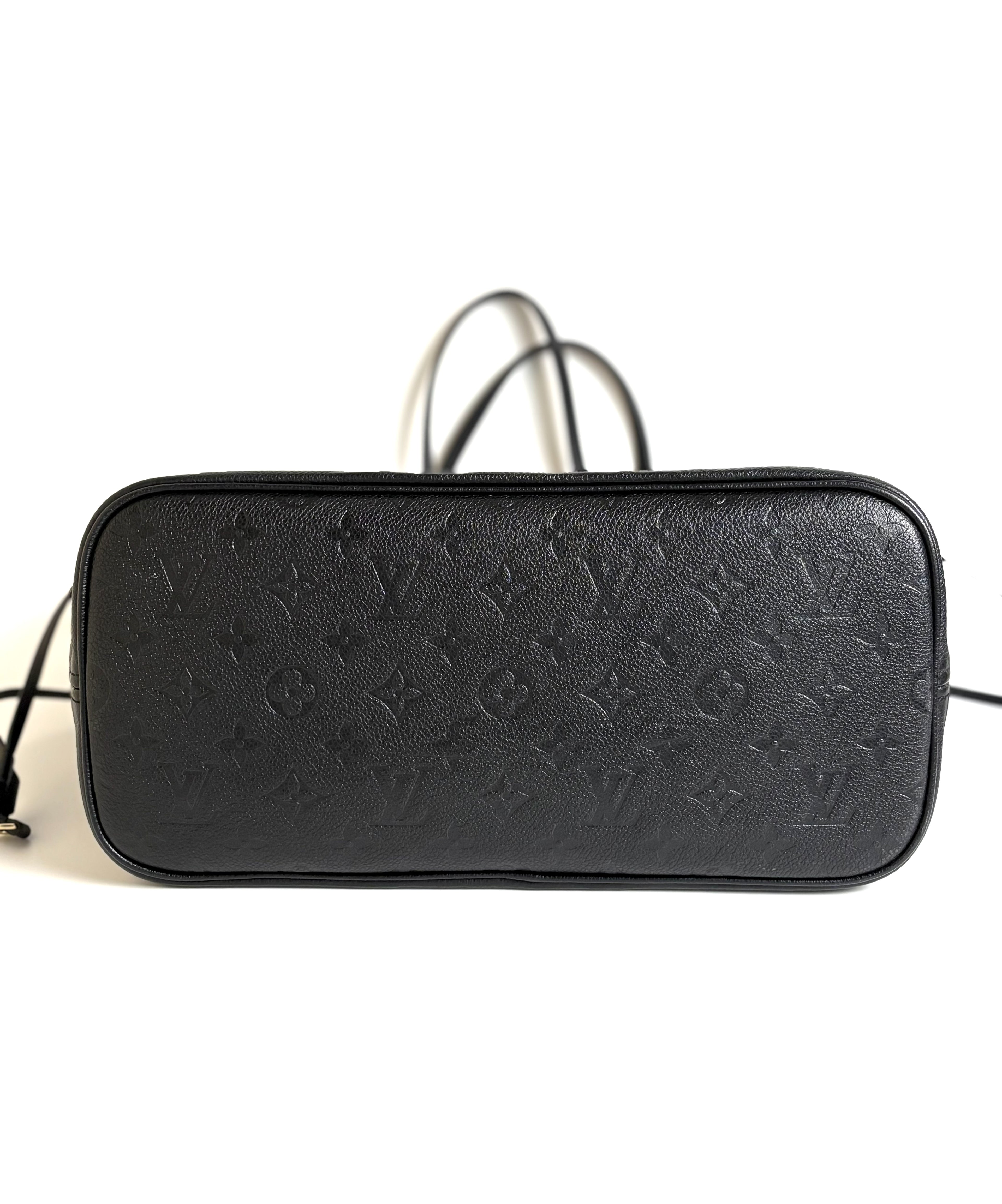 LOUIS VUITTON Neverfull MM Empreinte Black leather