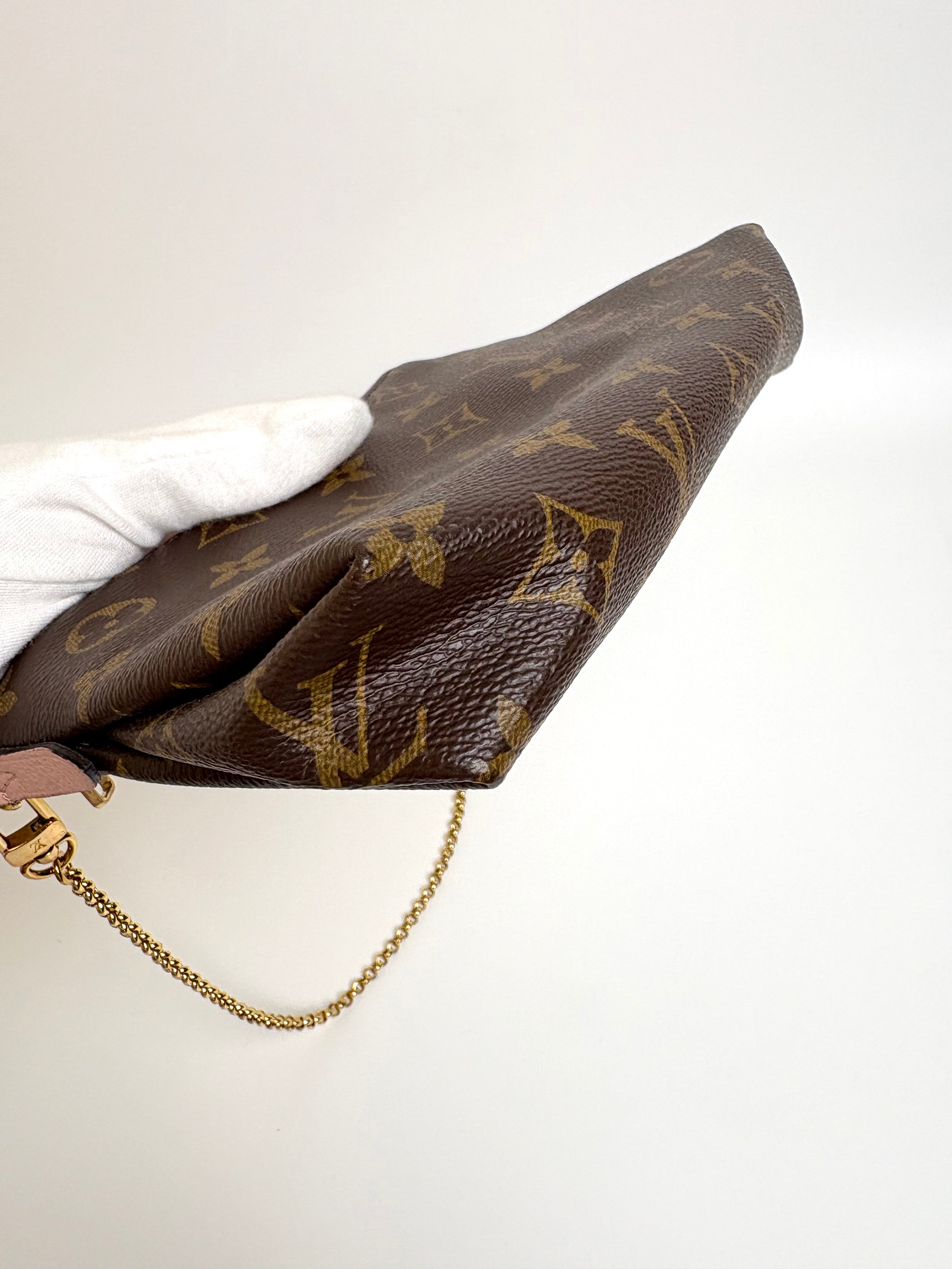 LOUIS VUITTON Monogram Pallas Clutch Rose Poudre Pink