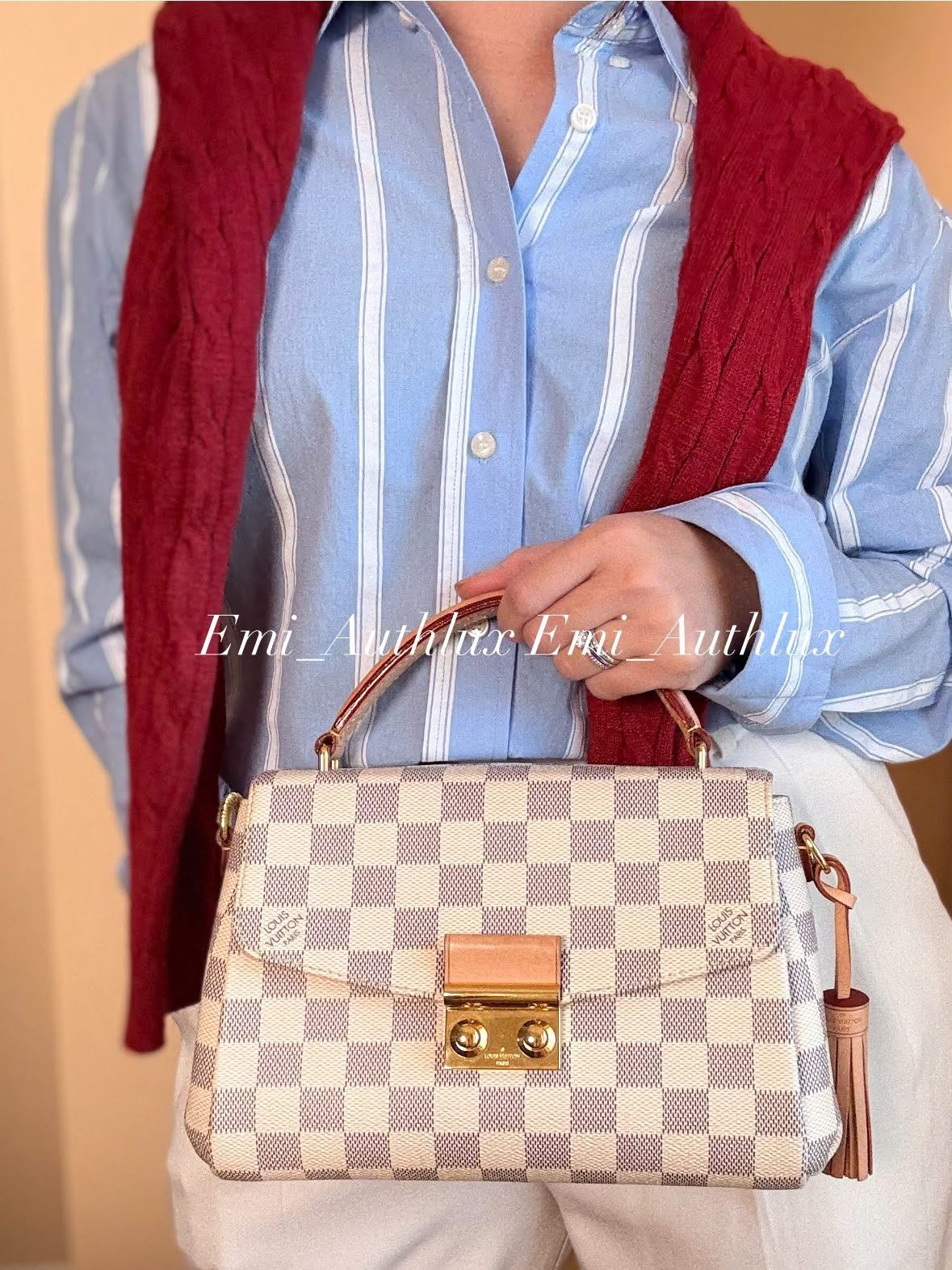 LOUIS VUITTON Croisette Azur canvas