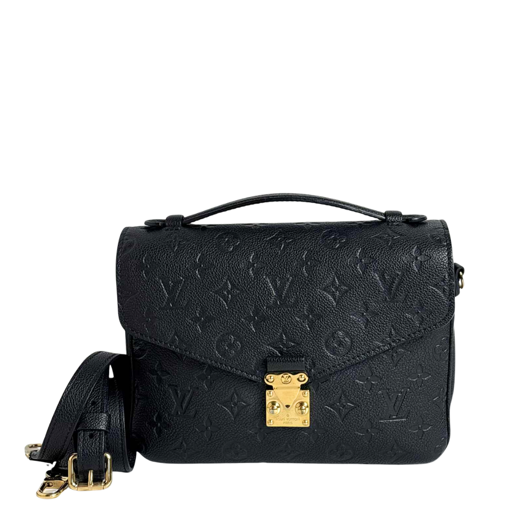 LOUIS VUITTON Metis empreinte black leather