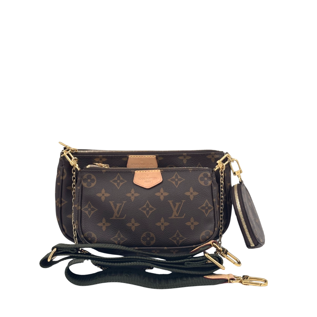 LOUIS VUITTON Multi Pochette Accessoires khaki strap