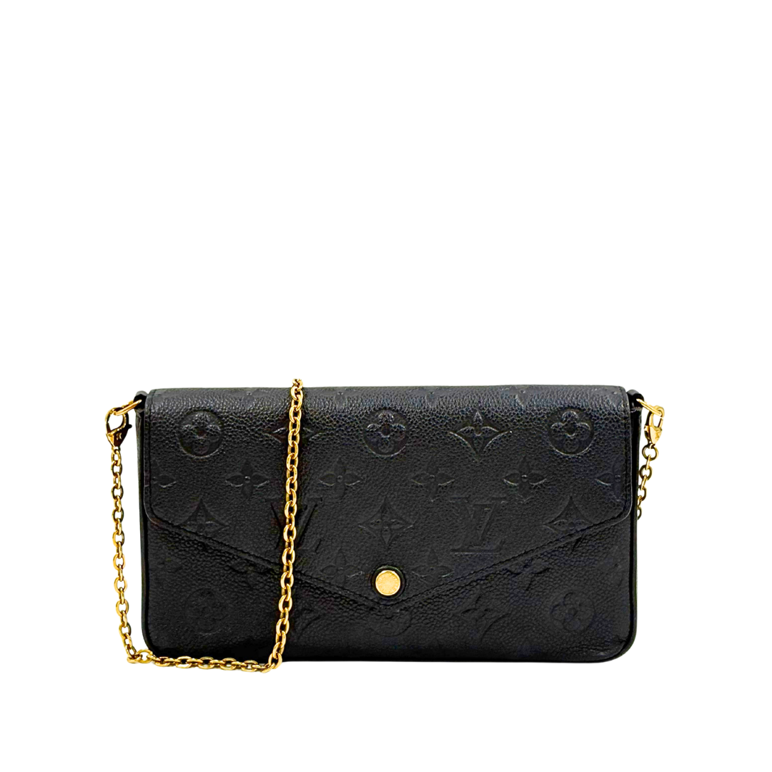 LOUIS VUITTON Félicie Pochette Monogram Empreinte Black Leather