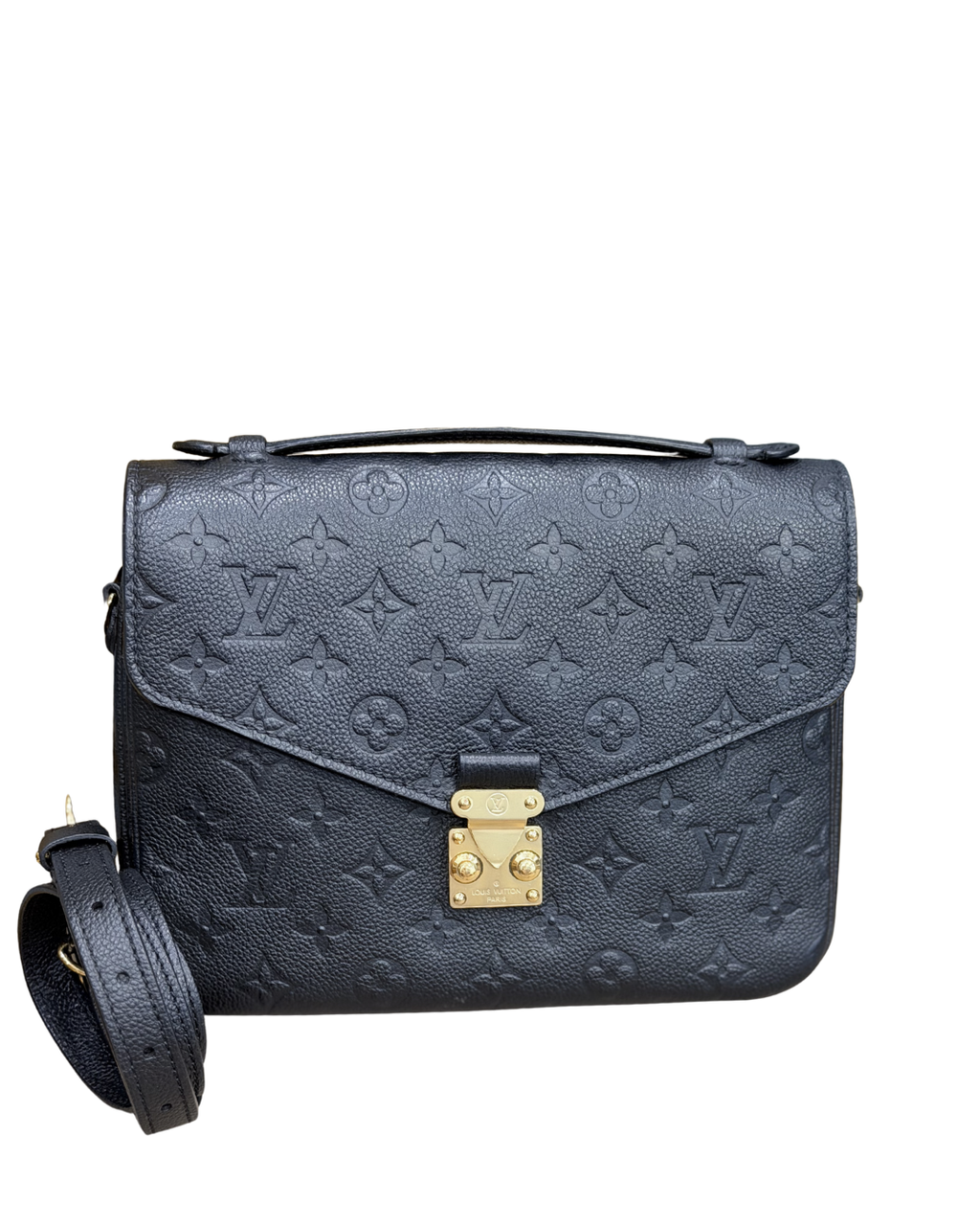 LOUIS VUITTON Pochette Metis black Empreinte Leather