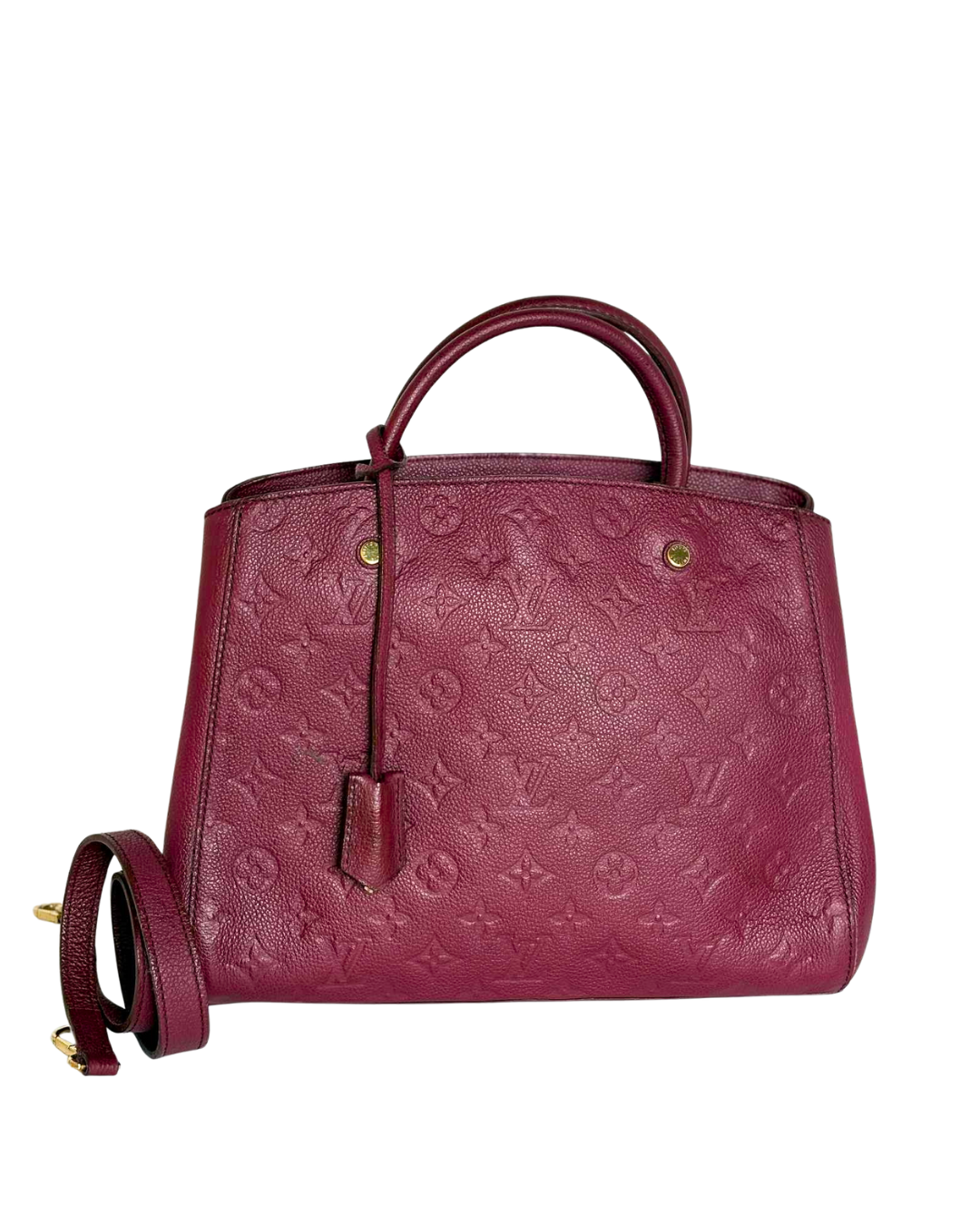 LOUIS VUITTON Montaigne MM burgundy Empreinte leather