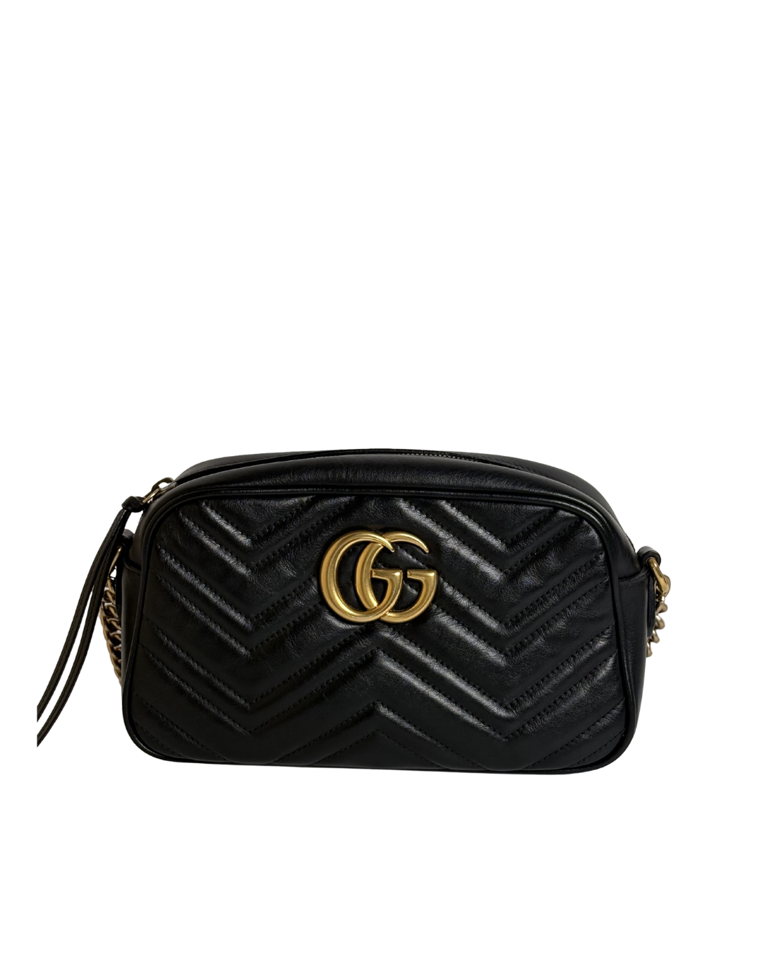 GUCCI marmont camera bag black leather
