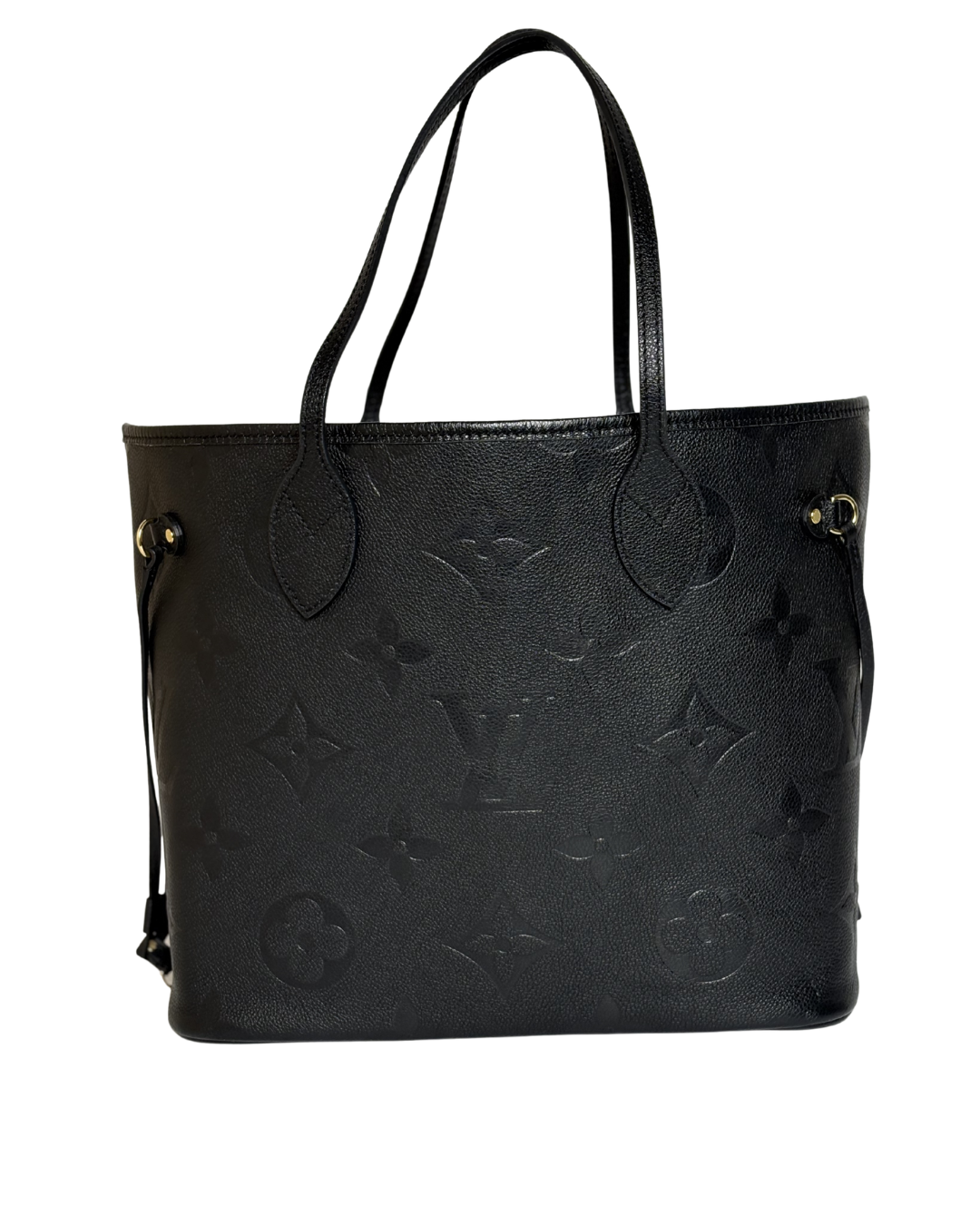 LOUIS VUITTON Neverfull MM Empreinte Black leather