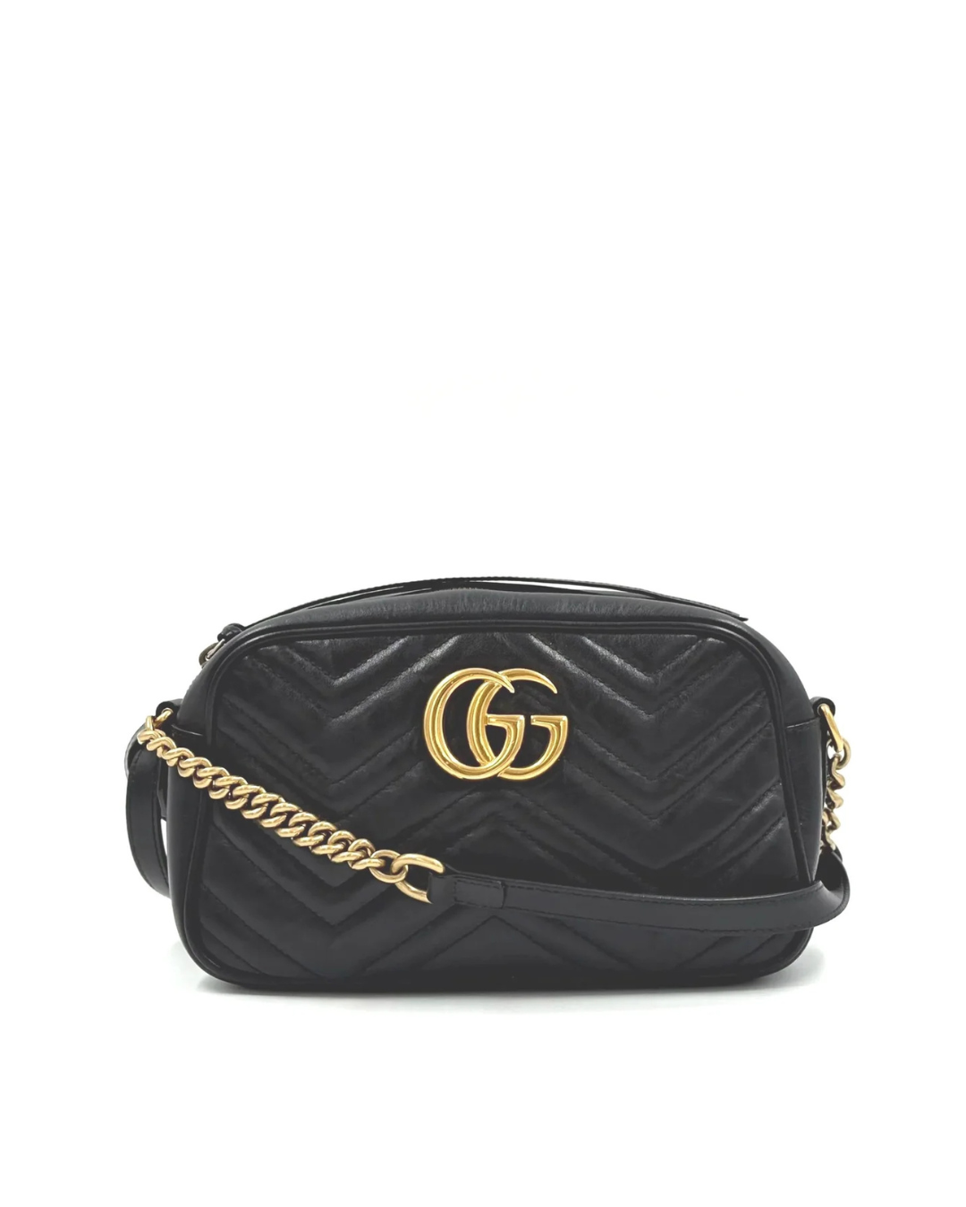 GUCCI marmont camera bag black leather