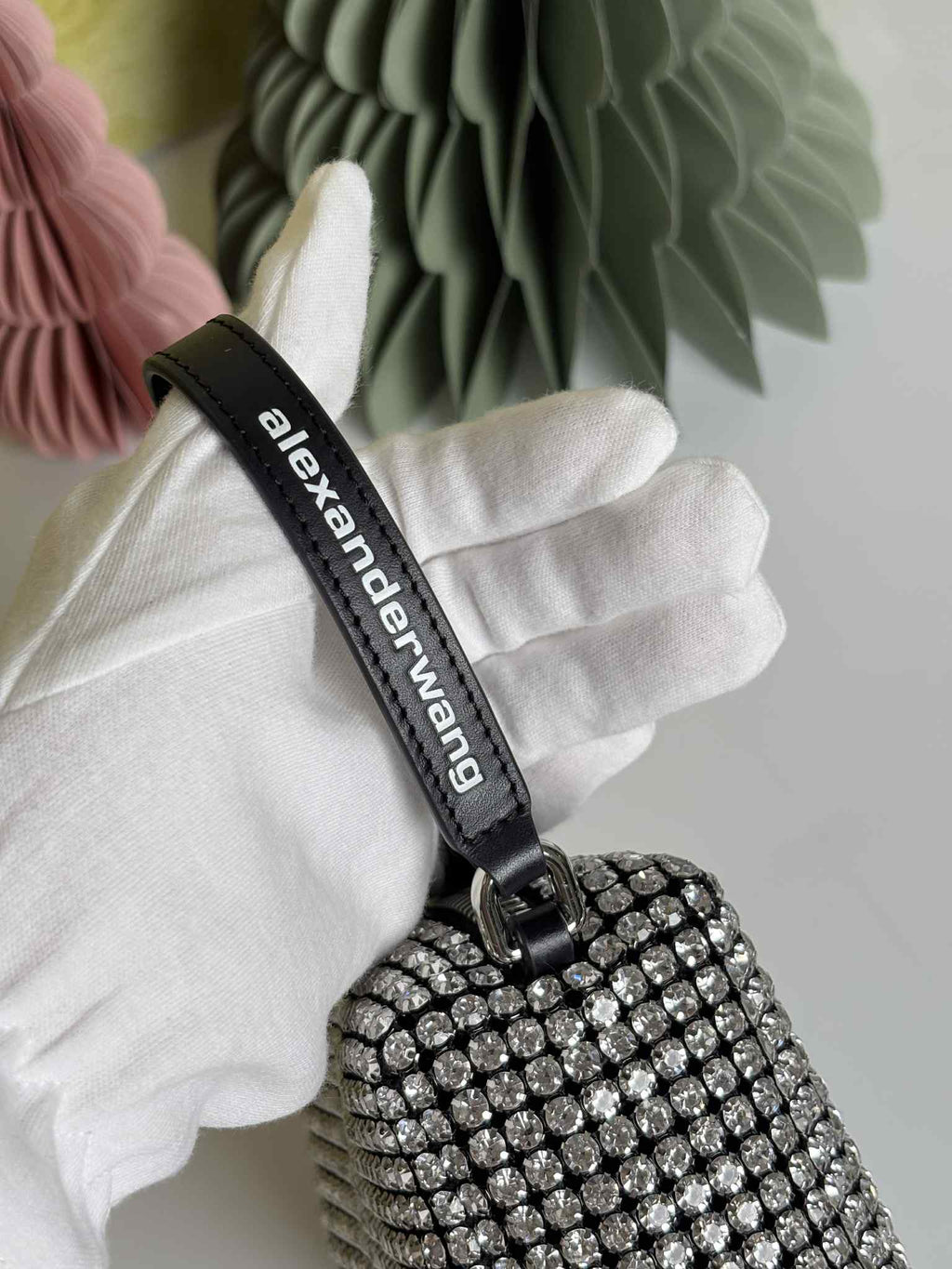 ALEXANDER WANG Heiress pouch in crystal mesh