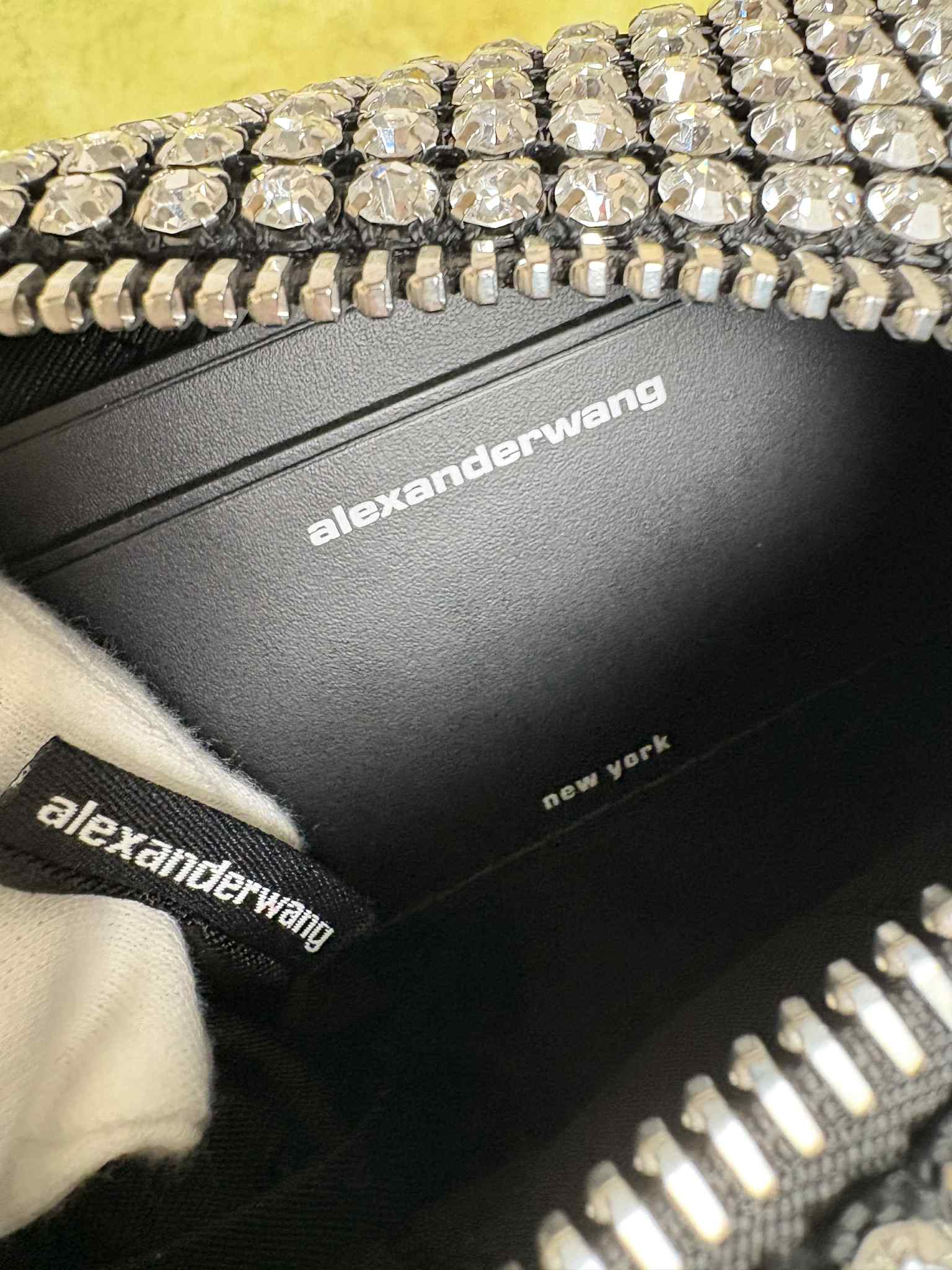 ALEXANDER WANG Heiress pouch in crystal mesh