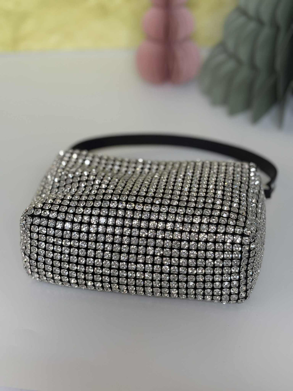 ALEXANDER WANG Heiress pouch in crystal mesh