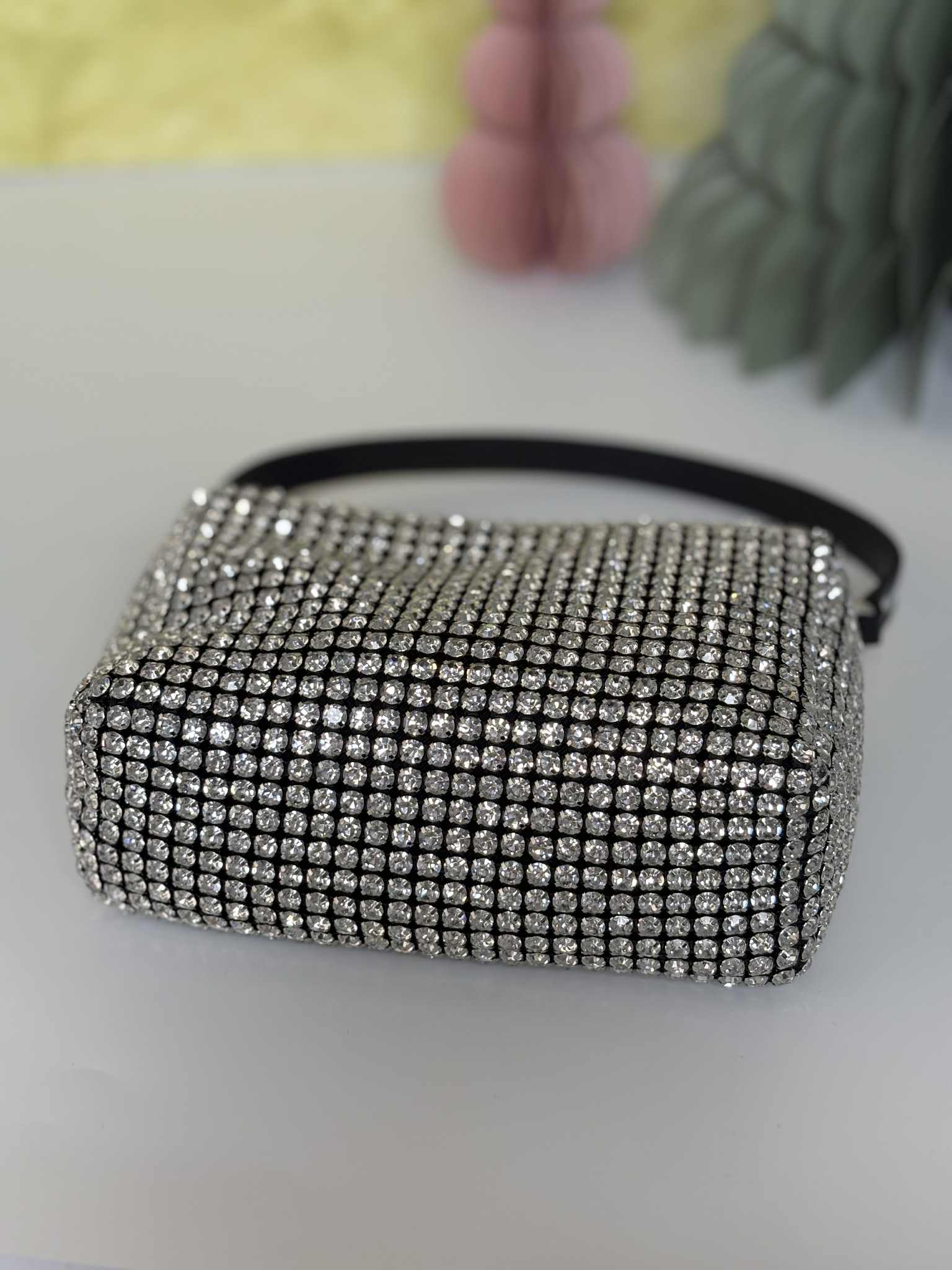 ALEXANDER WANG Heiress pouch in crystal mesh