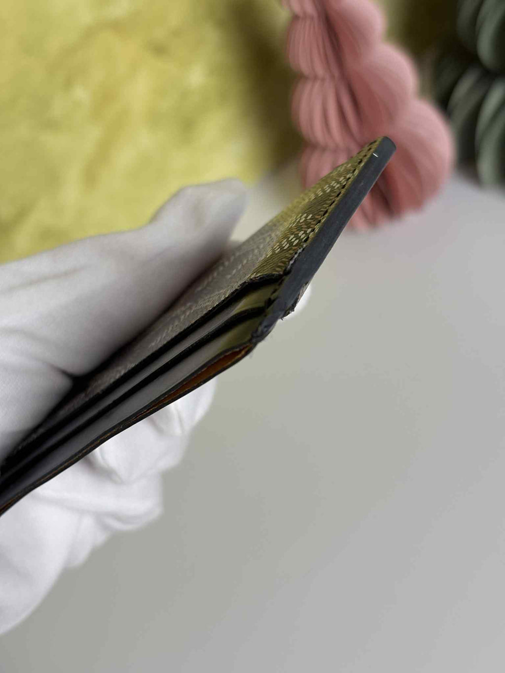 GOYARD Black Leather 'Saint-Sulpice' Card Holder